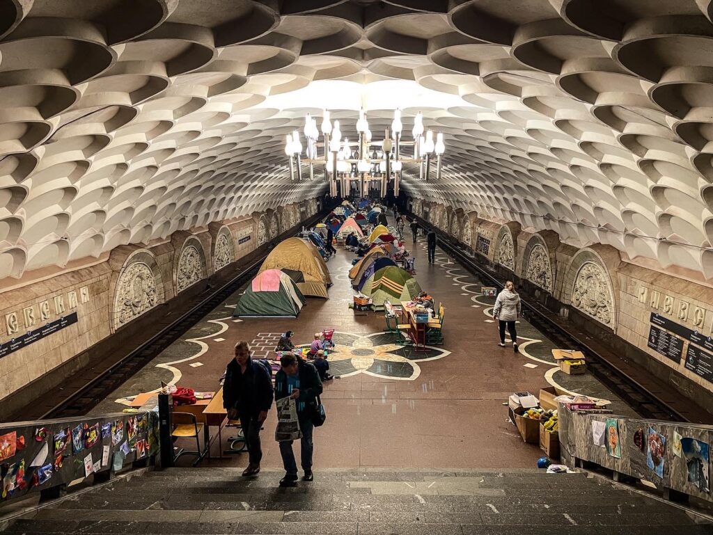 Beskyttelse under jorden i Kharkiv