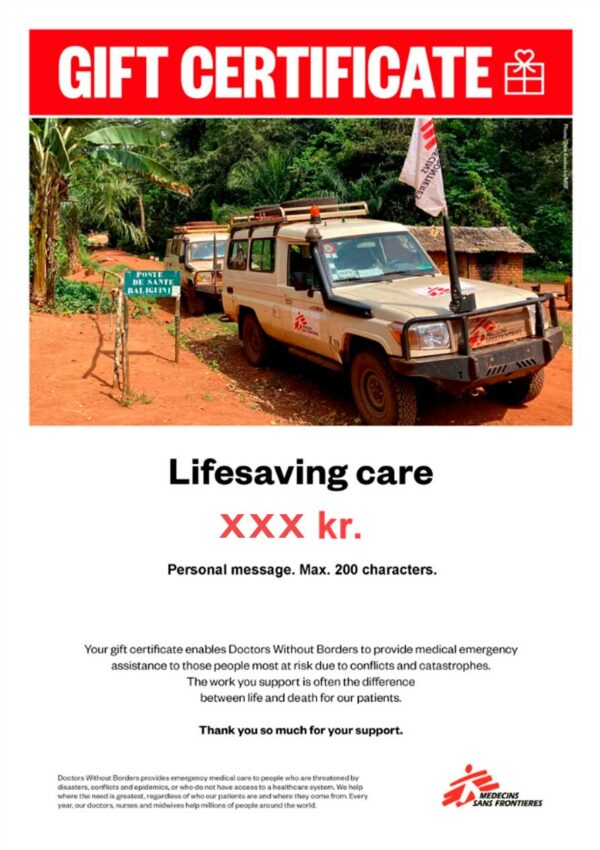 Buy gift certificate - doctors without borders