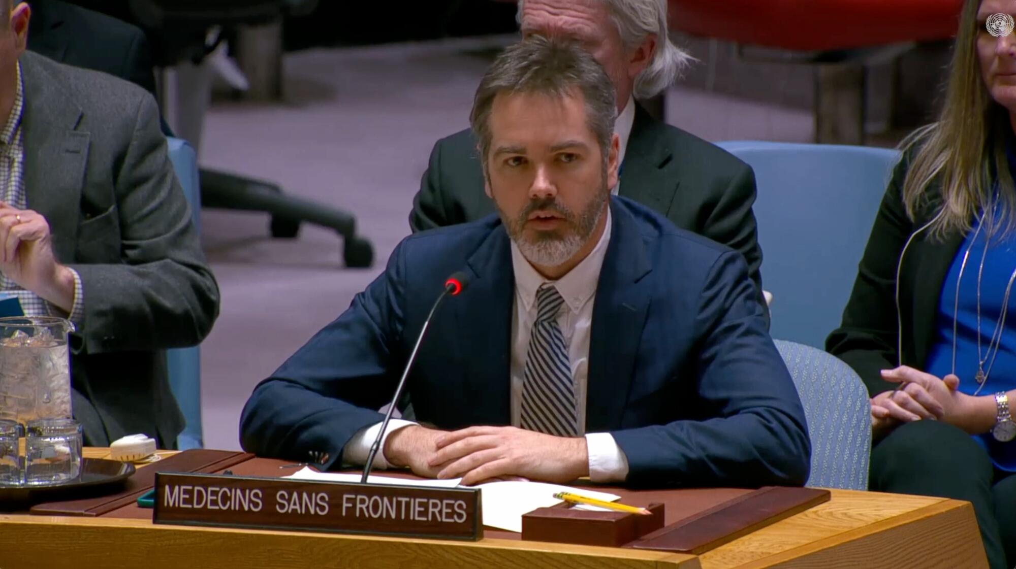 Christopher Lockyear, Secretary General of Doctors Without Borders/Médecins Sans Frontières (MSF), spoke at the United Nations Security Council about - Sudan
