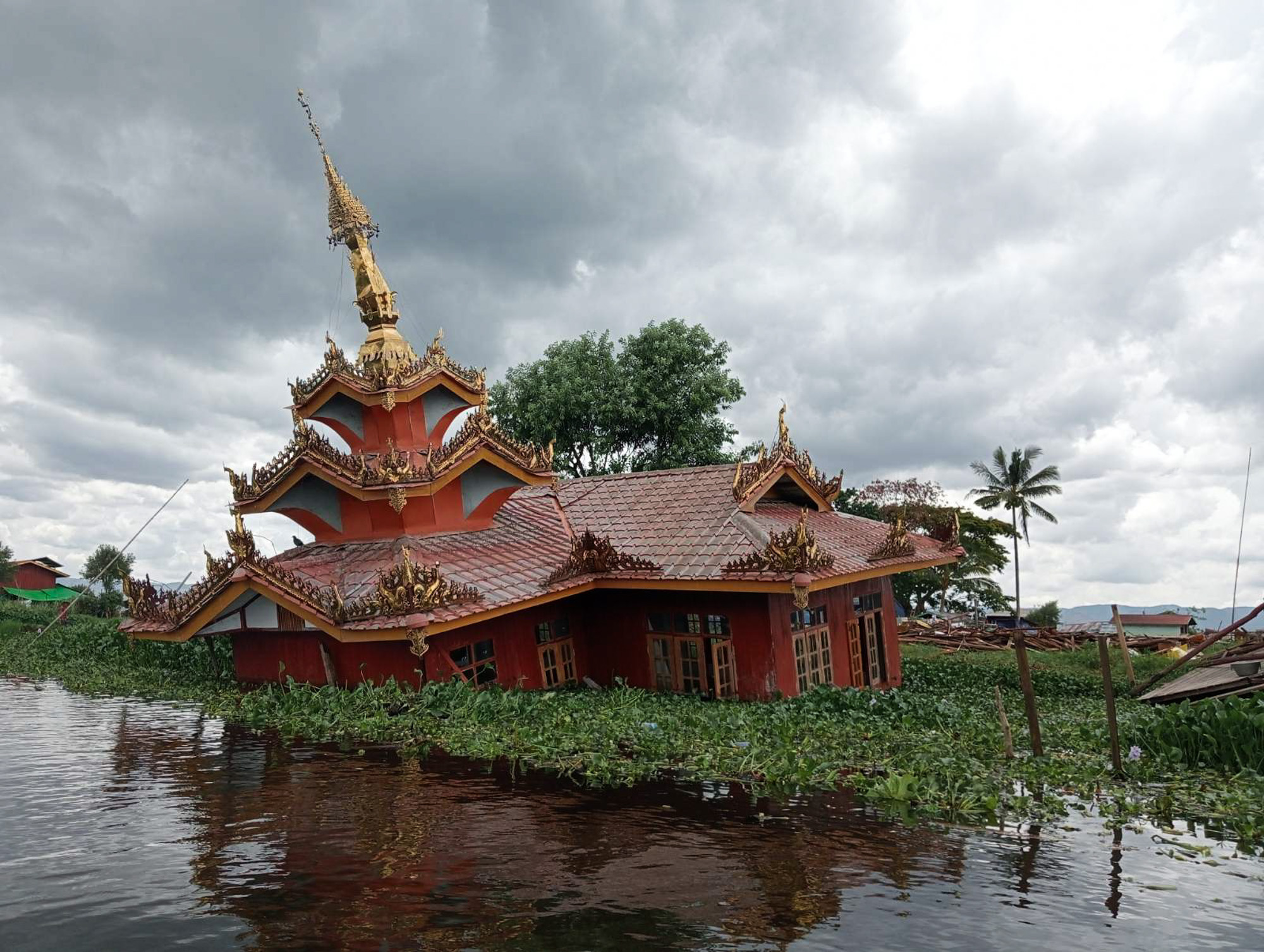 This monastery, built on stilts above the water at Inle Lake, Southern Shan, collapsed in the 7 - Myanmar (Burma)