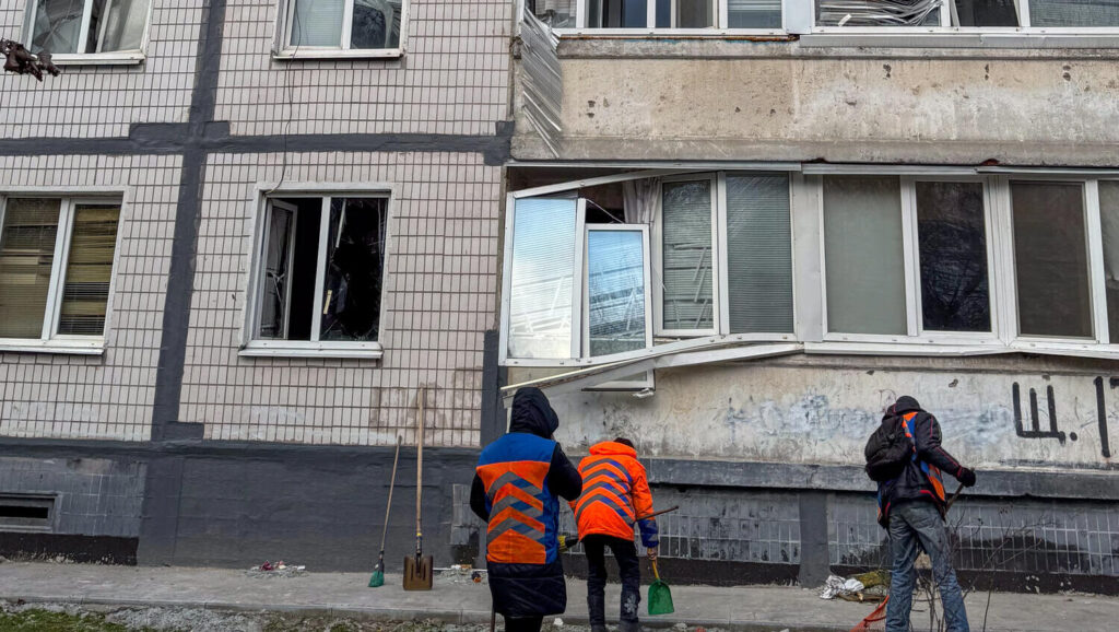 A house, where MSF procurement supervisor Kseniia Lipynska lives, where damaged during the drone attack on Dnipro, eastern part of Ukraine - Ukraine