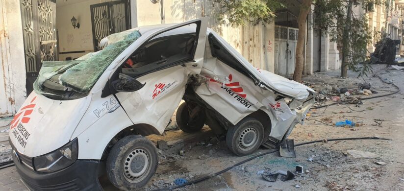 On 20 November, five MSF vehicles parked in front of our clinic in Gaza city were destroyed by the intervention of the Israeli forces - Palestinian Territories