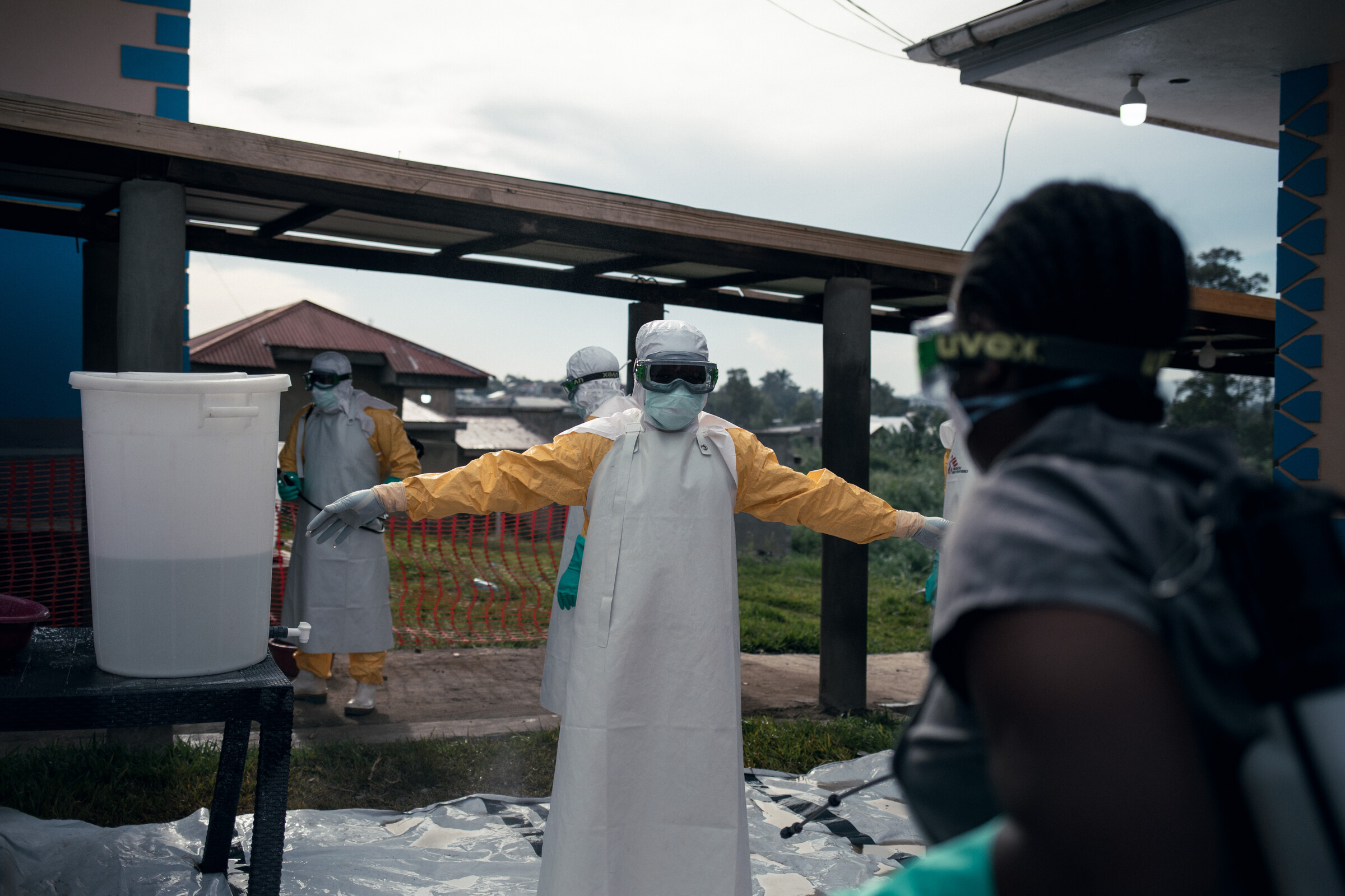 Health staff from the Ebola treatment centre set up by MSF at the Elikya Hospital Centre in Bunia, Ituri - Democratic Republic of Congo